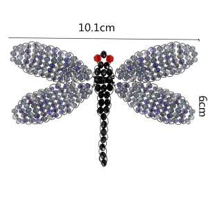 Handwoven Black Sequin Dragonfly Patch | 1001BEES Gift Idea