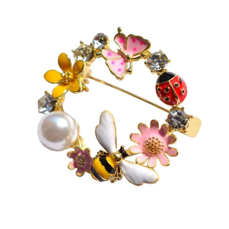 Bee, Butterfly & Ladybug Brooch Pin | Cute Pollinator Jewelry