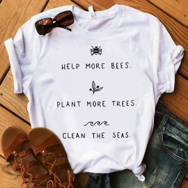 Help More Bees T-Shirt | Cute Bee Graphic Tee for Women