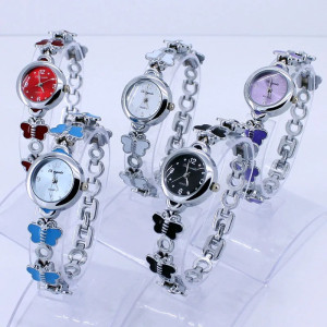 Montre Bracelet Papillon élégante Acier Inoxydable - 6 couleurs au choix!