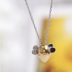 Collier et pendentif mignonne abeille en argent Sterling 925