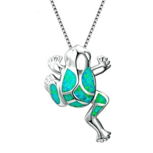 Amethyst Shimmer Frog Necklace | Unique Nature Jewelry Gift
