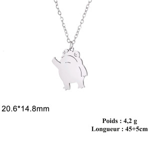 Funny Middle Finger Frog Necklace | Stainless Steel Jewelry