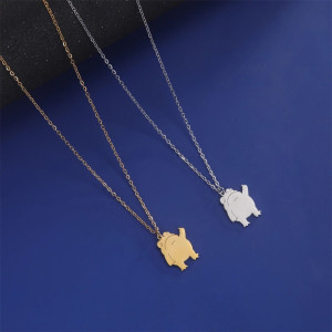 Funny Middle Finger Frog Necklace | Stainless Steel Jewelry