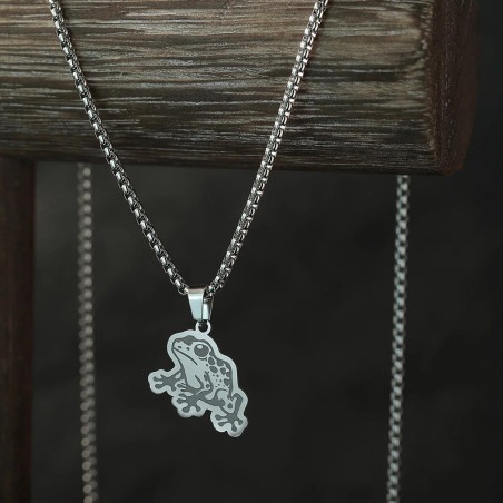 Tropical Dream Frog Necklace | Stainless Steel Nature Jewelry