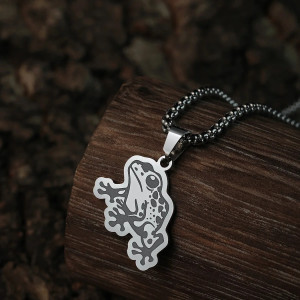 Tropical Dream Frog Necklace | Stainless Steel Nature Jewelry