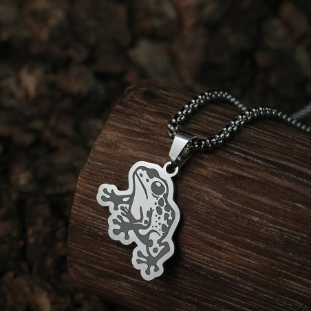 Tropical Dream Frog Necklace | Stainless Steel Nature Jewelry