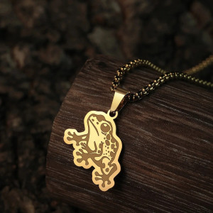 Tropical Dream Frog Necklace | Stainless Steel Nature Jewelry