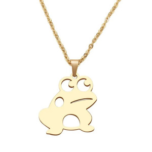 Playful Leaping Frog Necklace - Minimalist Gold or Silver Jewelry