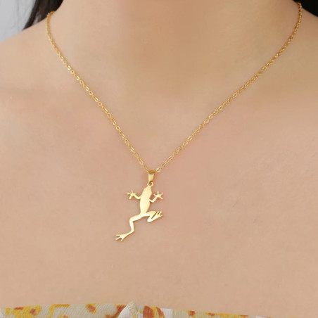 Leap of Light Cute Frog Necklace - Minimalist Jewelry Gift