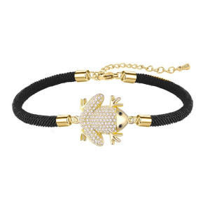 Bracelet Grenouille Ébène Luxueux