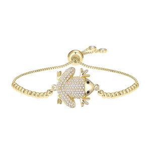 Bracelet Grenouille Dorée Étincelante
