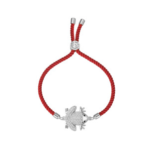 Bracelet Grenouille Rouge Argent Mystique