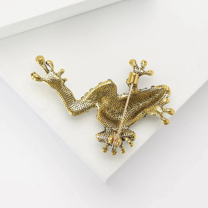 Royal Splendor Frog Pin | Cute Crystal Animal Jewelry Gift