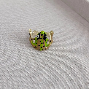 Cute Tropical Frog Ring - Adjustable Enamel Jewelry Gift