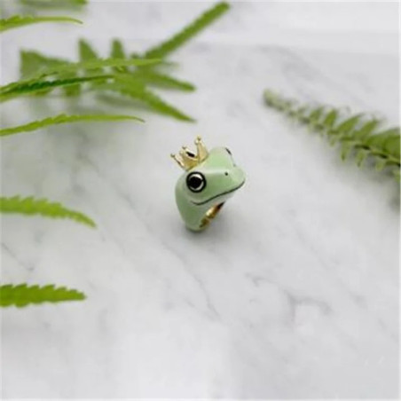Princess Lily Frog Ring | Cute Adjustable Jewelry for Women