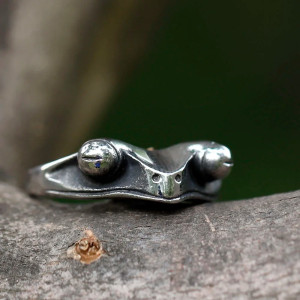 Bague Grenouille "Light Guide" - en Acier Inoxydable