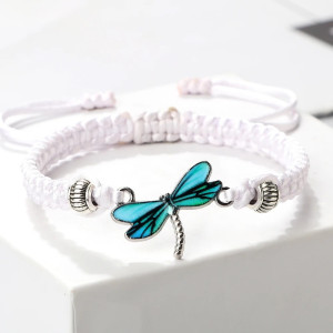 Bracelet Libellule Ailes d'Azur couleur blanc