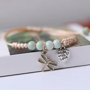 Bracelet Libellule Amour Naturel - made With Love