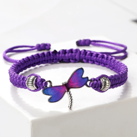 Cute Rainbow Dragonfly Bracelet | Adjustable Boho Jewelry Gift
