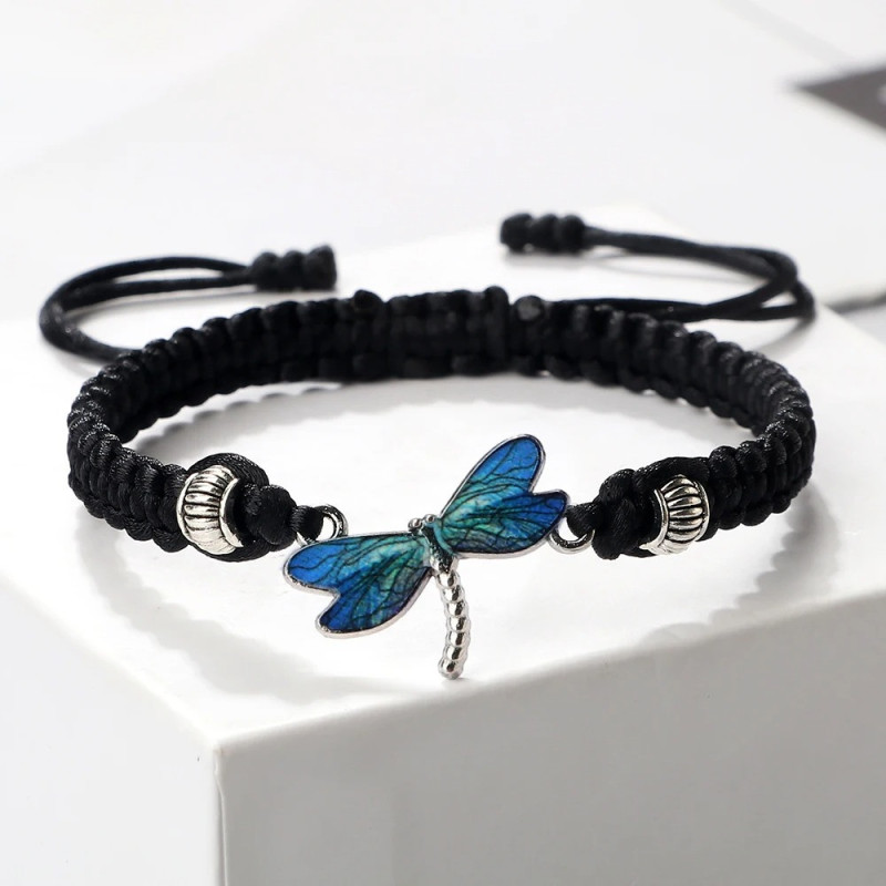 Handmade Dragonfly Bracelet 'Azure Shimmer' | Unique Gift