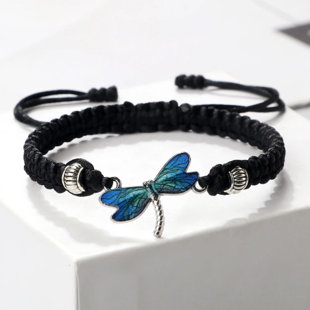 Handmade Dragonfly Bracelet 'Azure Shimmer' | Unique Gift