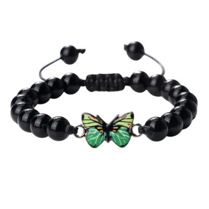 Bracelet Papillon Vert Perles Naturelles - 9 modèles au choix !