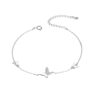 925 Silver Crystal Butterfly Bracelet | Unique Women's Gift