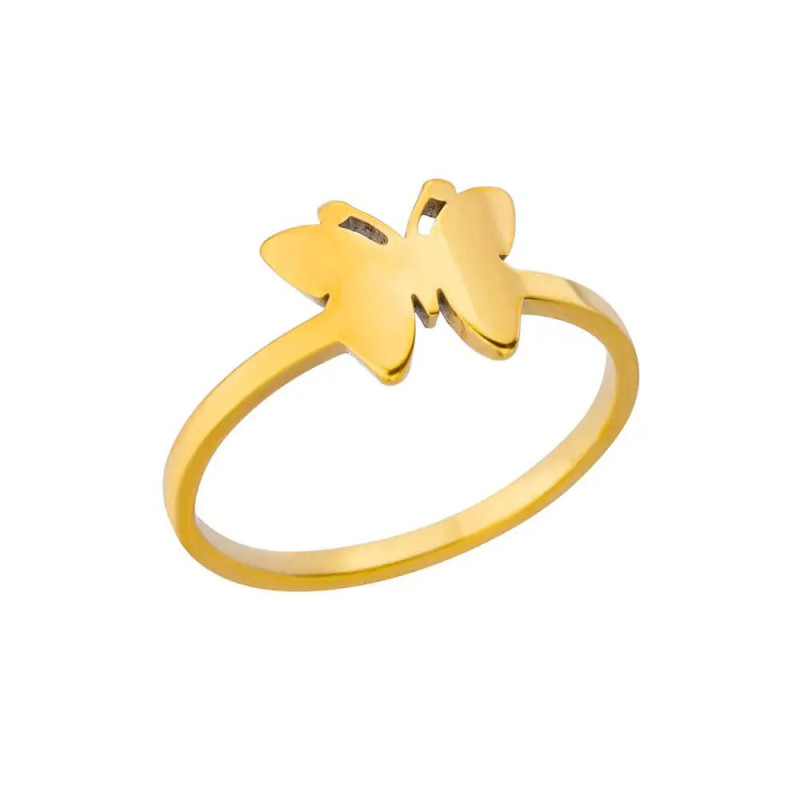 Bague Papillon Doré Minimaliste