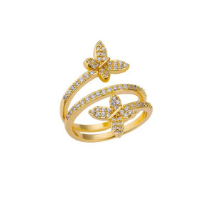 Adjustable Butterfly Ring | Gold & Silver | Unique Gift for Her
