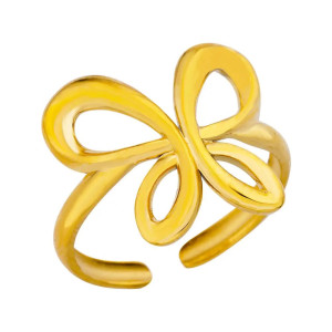 Abstract Gold Butterfly Ring – Modern and Artistic Jewelry