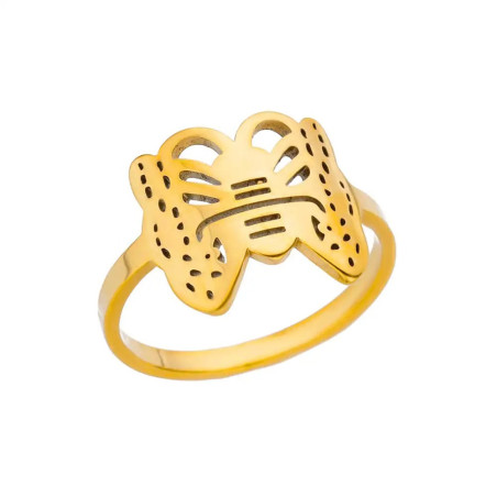 Cute Gold Lace Butterfly Ring | Unique Adjustable Gift for Her