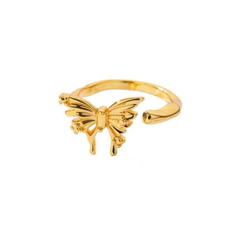 Aerial Elegance Gold Butterfly Ring – Cute & Refined Jewelry