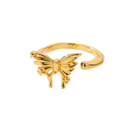 Aerial Elegance Gold Butterfly Ring – Cute & Refined Jewelry