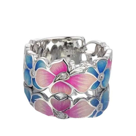 Cute Enamel Butterfly Ring | 925 Sterling Silver Jewelry