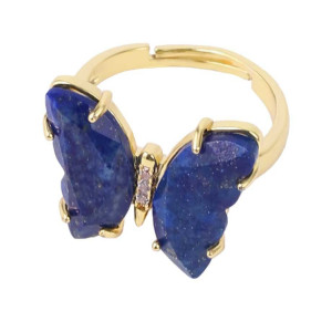 Mystic Amethyst Butterfly Ring | Unique Gold Plated Jewelry