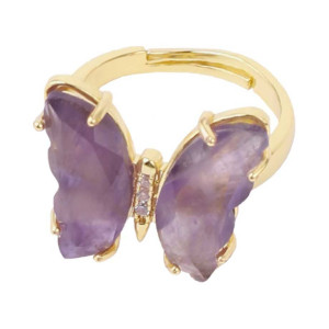 Elegant Lapis Lazuli Butterfly Ring | Natural Stone Jewelry