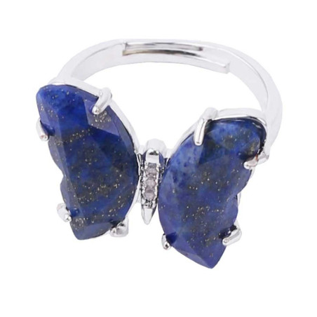 Cute Aquamarine Butterfly Ring | Unique Gemstone Jewelry Gift