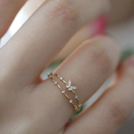 Sparkling Butterfly Ring | 925 Sterling Silver | Cute Gift