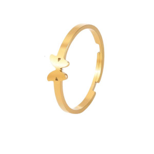Cute Minimalist Butterfly Ring | Gold & Silver Adjustable