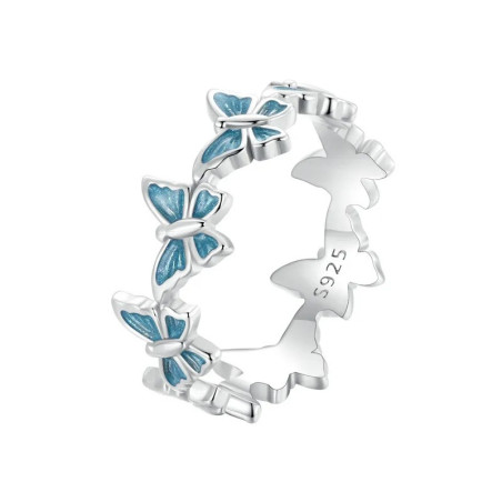 Azure Butterfly Ring in 925 Sterling Silver | Cute Jewelry