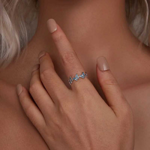 Azure Butterfly Ring in 925 Sterling Silver | Cute Jewelry