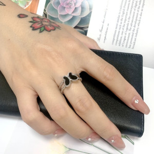 Elegant Nocturne Butterfly Ring - Gold & Silver Jewelry