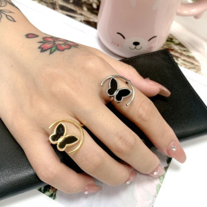 Mystic Moon Butterfly Ring | Gold & Silver Stainless Steel