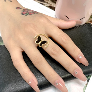 Mystic Moon Butterfly Ring | Gold & Silver Stainless Steel