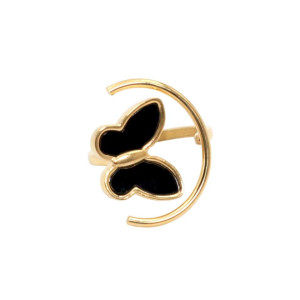 Mystic Moon Butterfly Ring | Gold & Silver Stainless Steel