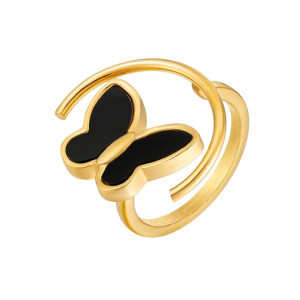Mystic Moon Butterfly Ring | Gold & Silver Stainless Steel