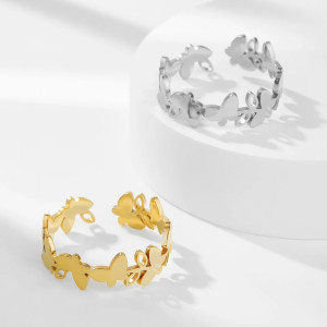 'Aerial Dance' Butterfly Ring in Gold & Silver | Cute Jewelry