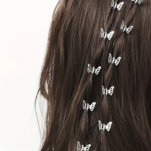 Cute Butterfly Mini Hair Clips | Gold & Silver Hair Accessory