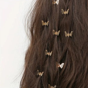 Cute Butterfly Mini Hair Clips | Gold & Silver Hair Accessory